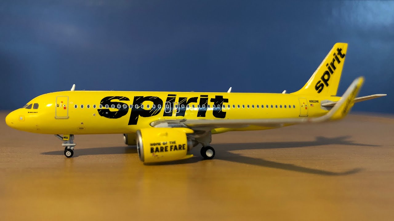 Gemini Jets Spirit Airlines A320neo 1/400 Scale Review - YouTube
