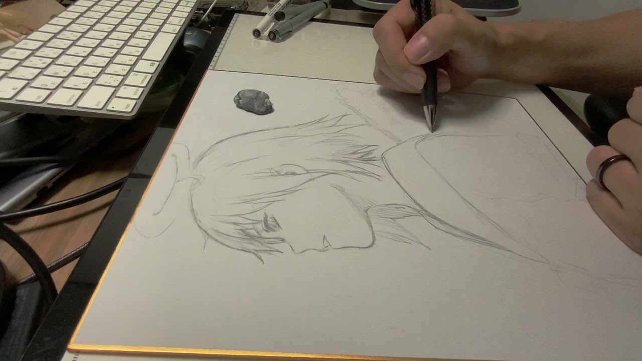 安倍吉俊個展『灰羽連盟とその周辺』描き下ろし色紙/Newly drawn