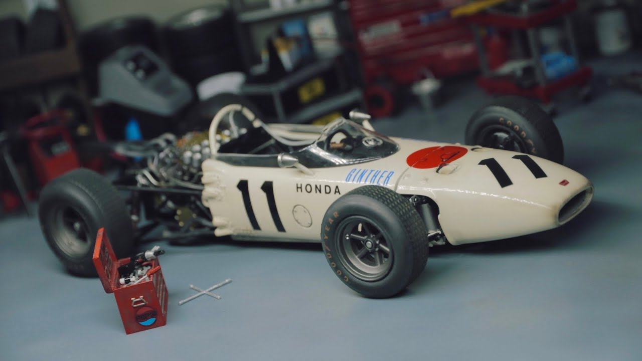 Part 2 - 1965 Honda F1 RA272 Model Car - 1/20 Tamiya - YouTube