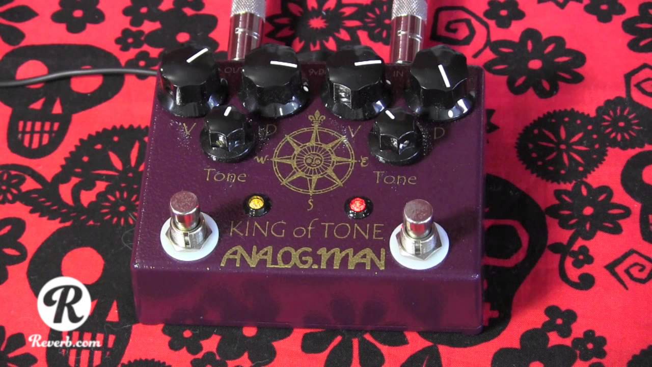 Analogman King of Tone V4 High Gain Red side pedal demo with Blues
