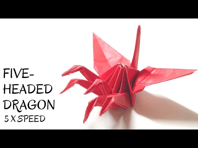 How to make a Five Headed Dragon with origami simple Easy tutorial