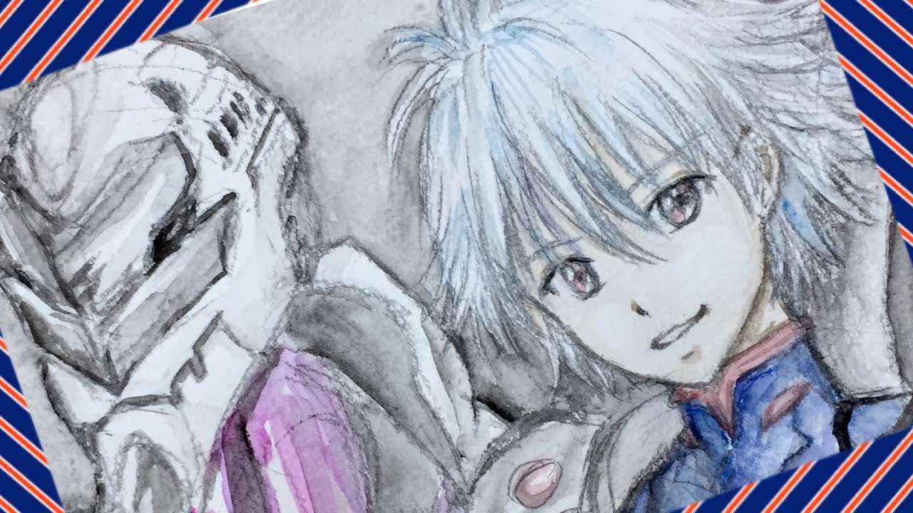 渚カヲル エヴァ4号機 水彩イラストメイキング 新世紀エヴァンゲリオン