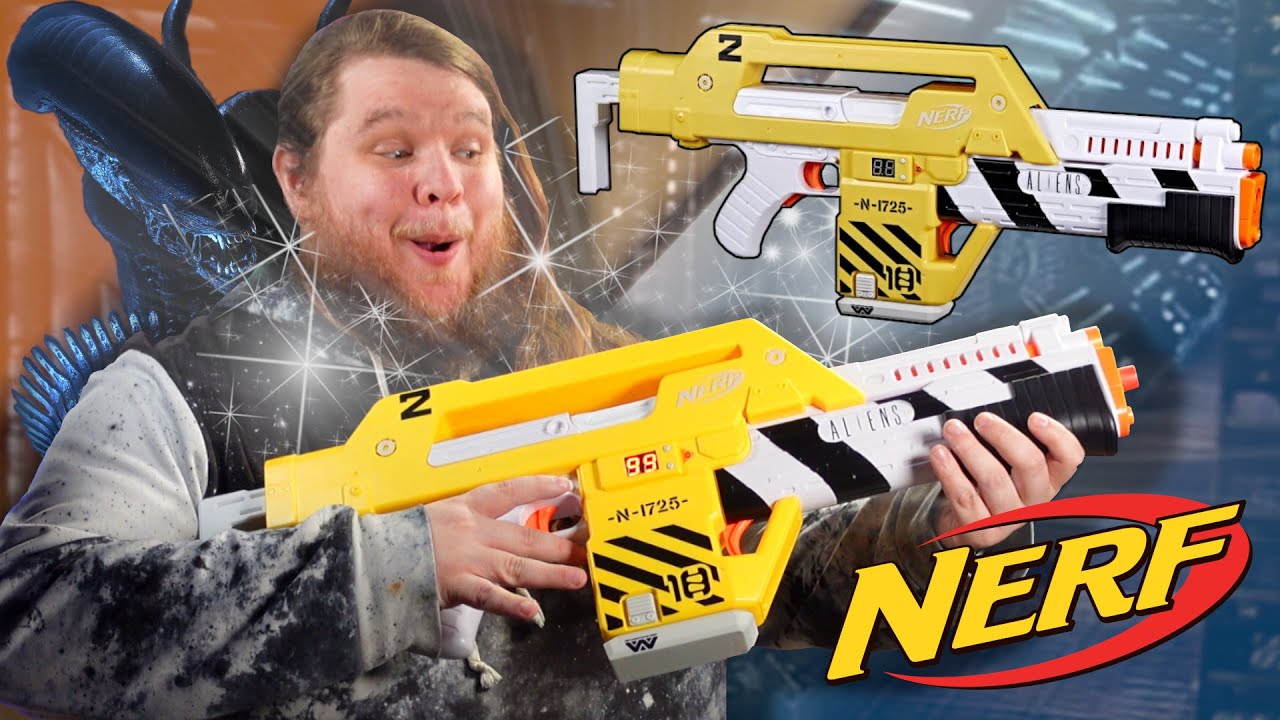 NERF ALIENS M41A Pulse Rifle It's time for a BUG HUNT! - YouTube