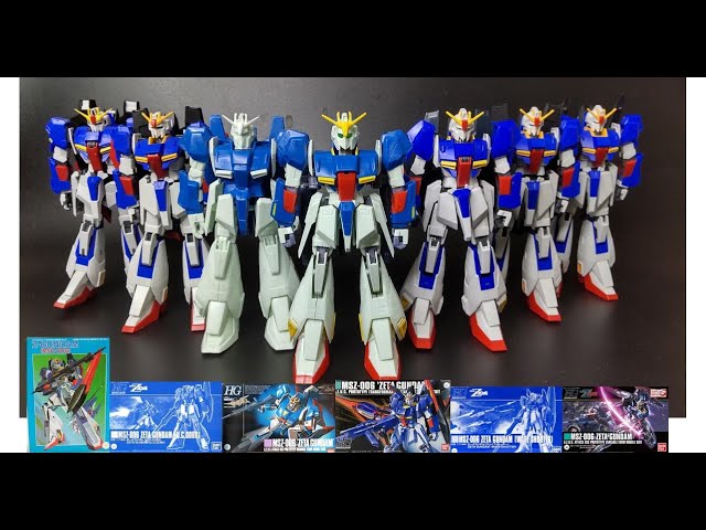 Comparing all the 1/144 Z Gundam kits, focusing on the original HG