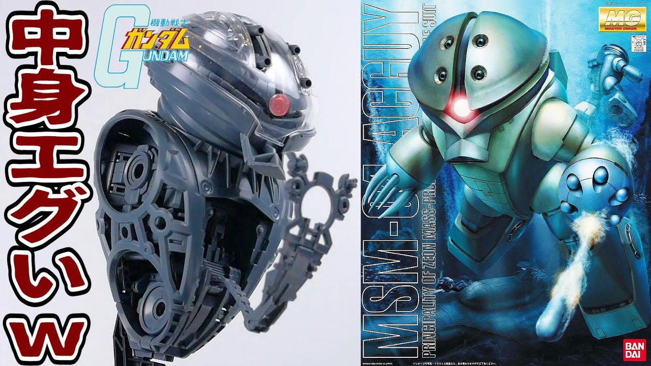 機動戦士ガンダム】これ、全部見えなくなります。ガンプラMGアッガイ
