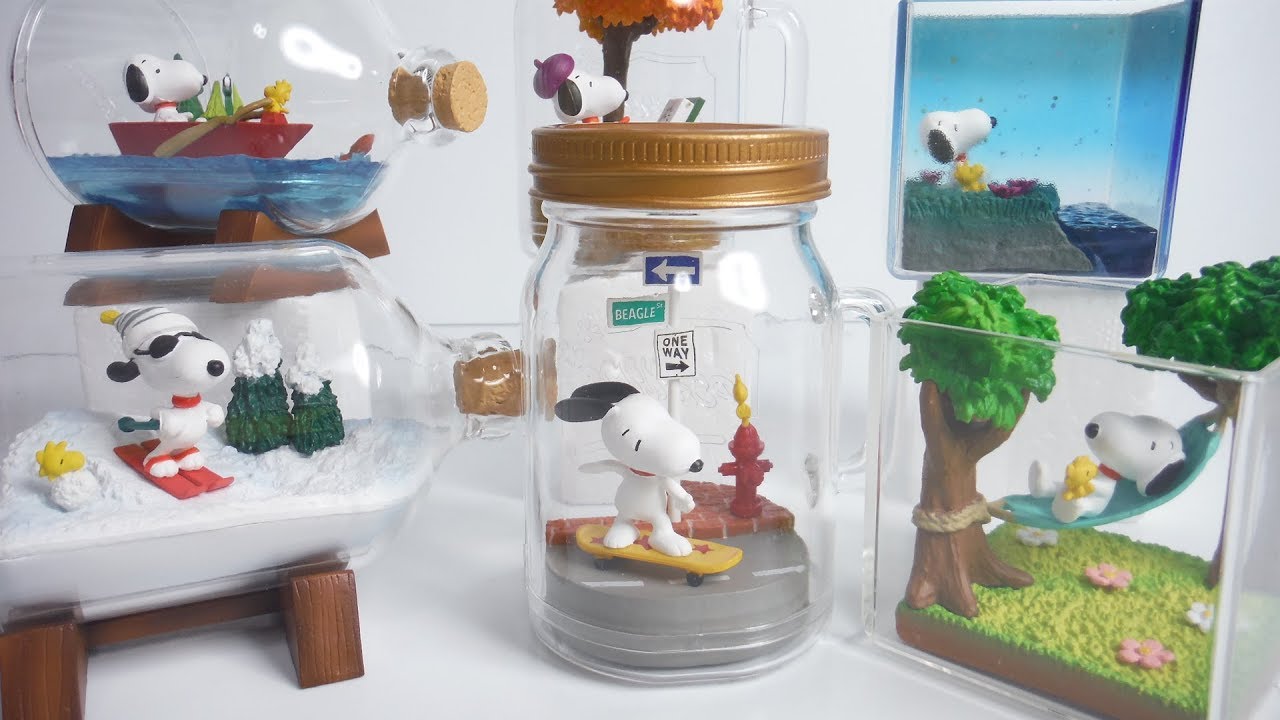 SNOOPY&WOODSTOCK Terrarium On Vacation 全6種 開封 スヌーピー