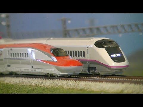 Nゲージ新幹線 E6系 スーパーこまち+E3系 こまち KATO - YouTube