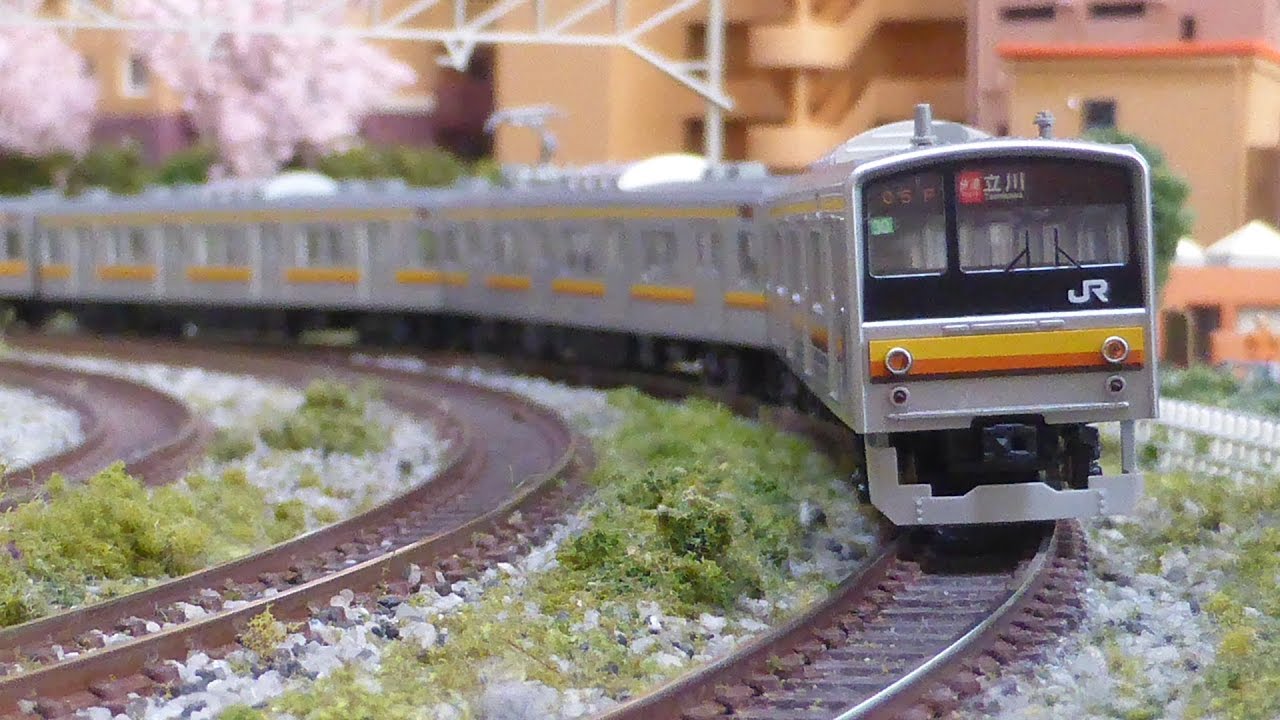 Nゲージ KATO 205系 南武線 シングルアームパンタグラフ 走行シーン集