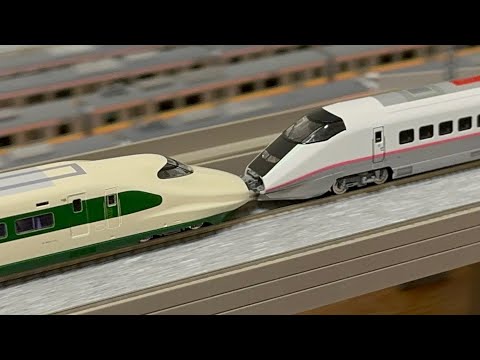 TOMIX97954 E2系J66編成200系カラー入線 - YouTube