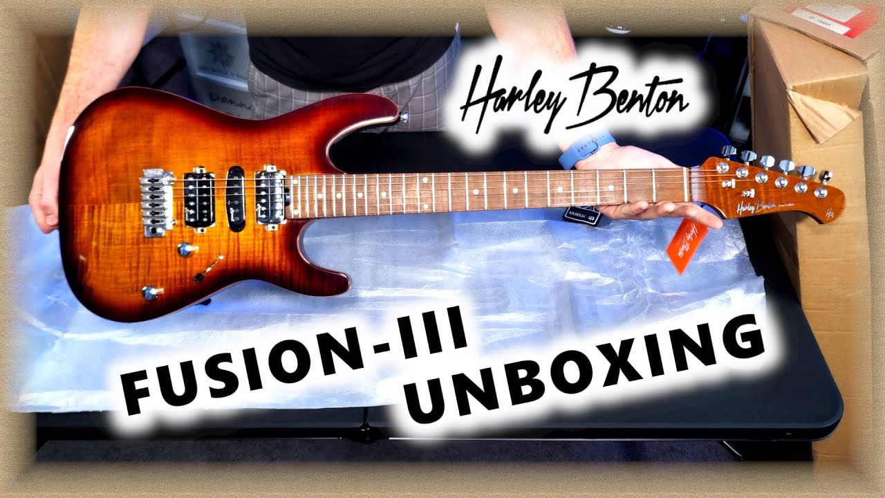 Harley Benton Electric Guitar Unboxing Fusion-III HSH Roasted FBB