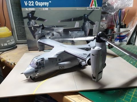 Italeri 1/48 Bell-Boeing V-22 Osprey Plastic Model Build - YouTube