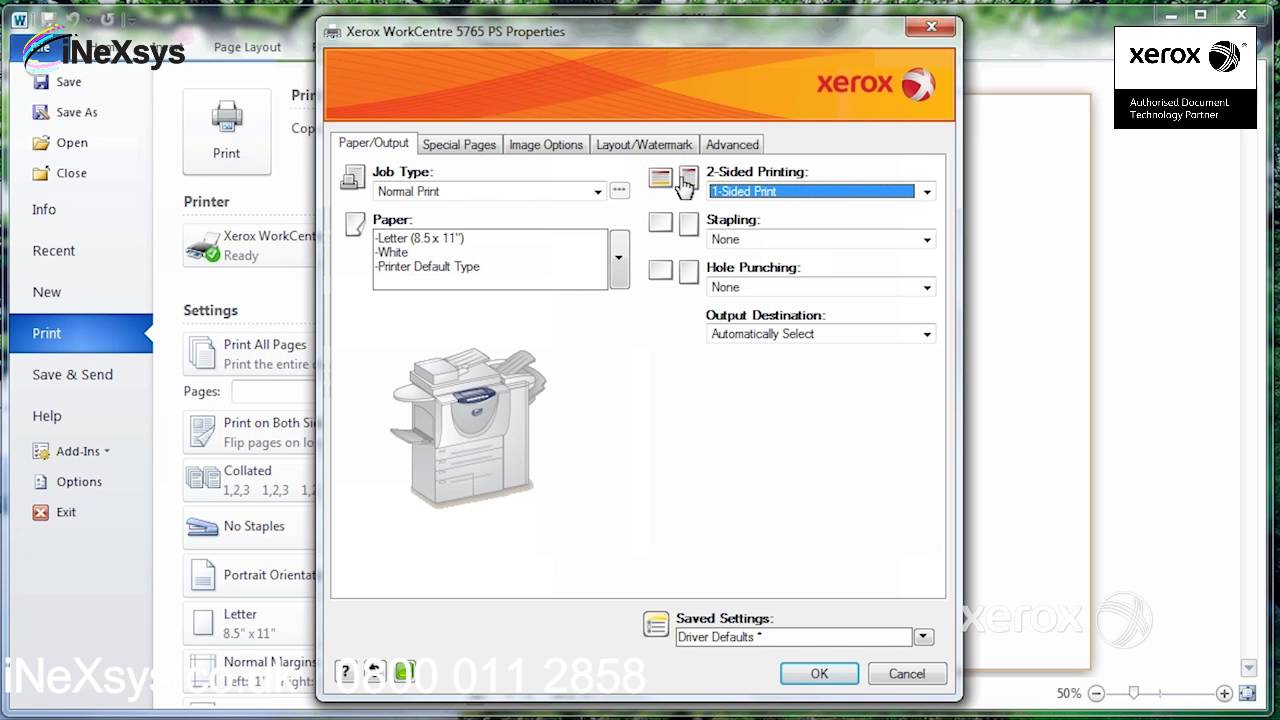 Paper Output Tab - Xerox WorkCentre 78 Series C8030 C8035 C8045