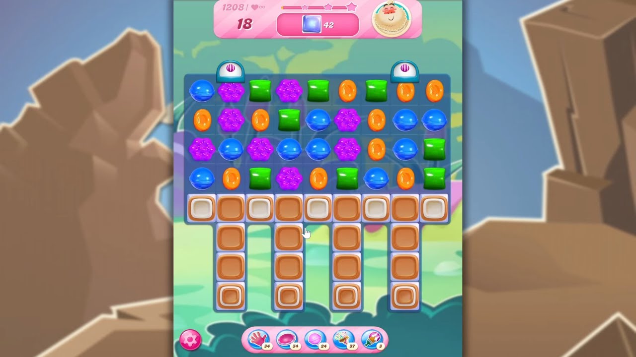 Candy Crush Saga LEVEL 1208 NO BOOSTERS (new version)🐟☑️ - YouTube