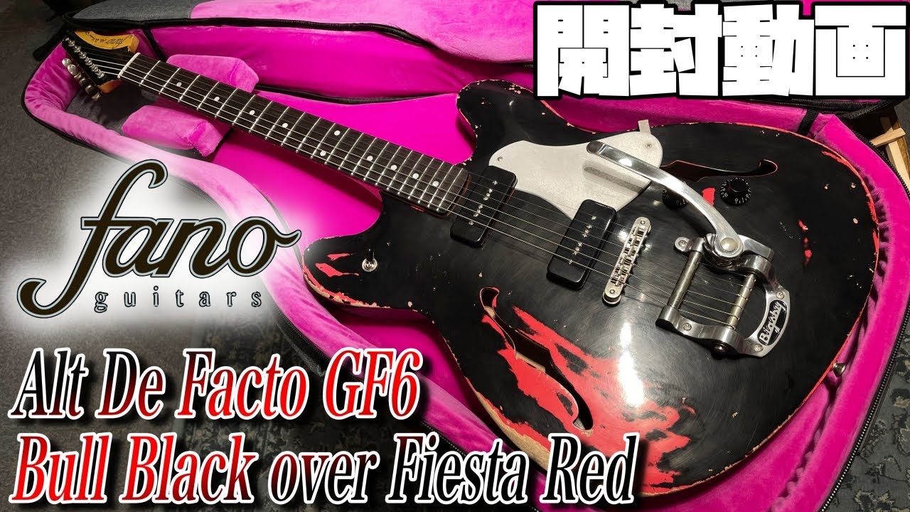開封の儀！fano guitars Alt De Facto GF6 Bull Black over Fiesta Red