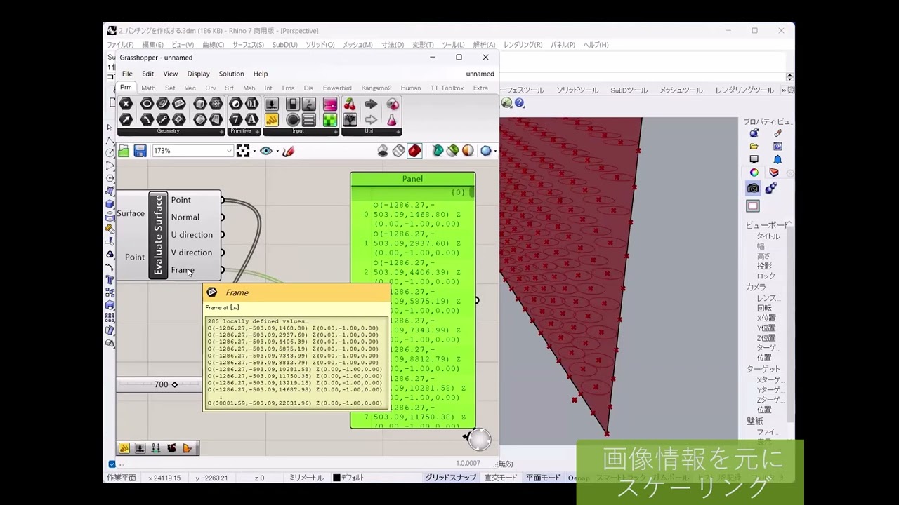 Rhinoceros（ライノセラス）勉強記録 STEP3 No.24】Grasshopper