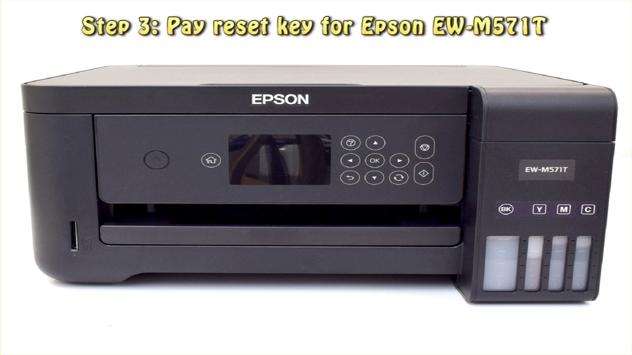 Reset Epson EW M571T Waste Ink Pad Counter - YouTube