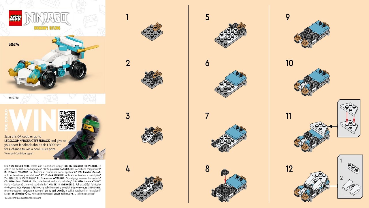 LEGO instructions - Ninjago - 30674 - Zane's Dragon Power Vehicles