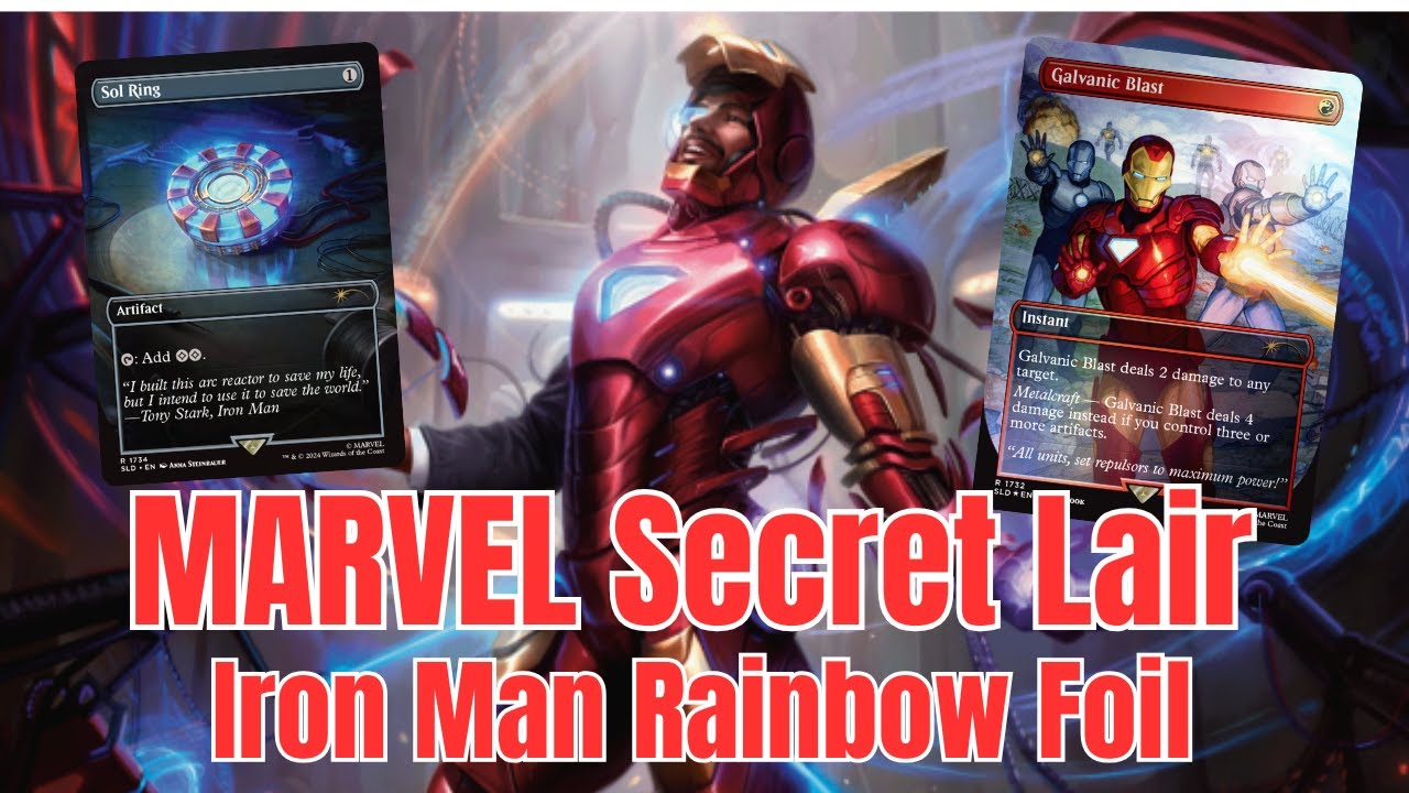 MARVEL Secret Lair Iron Man Rainbow Foil - YouTube