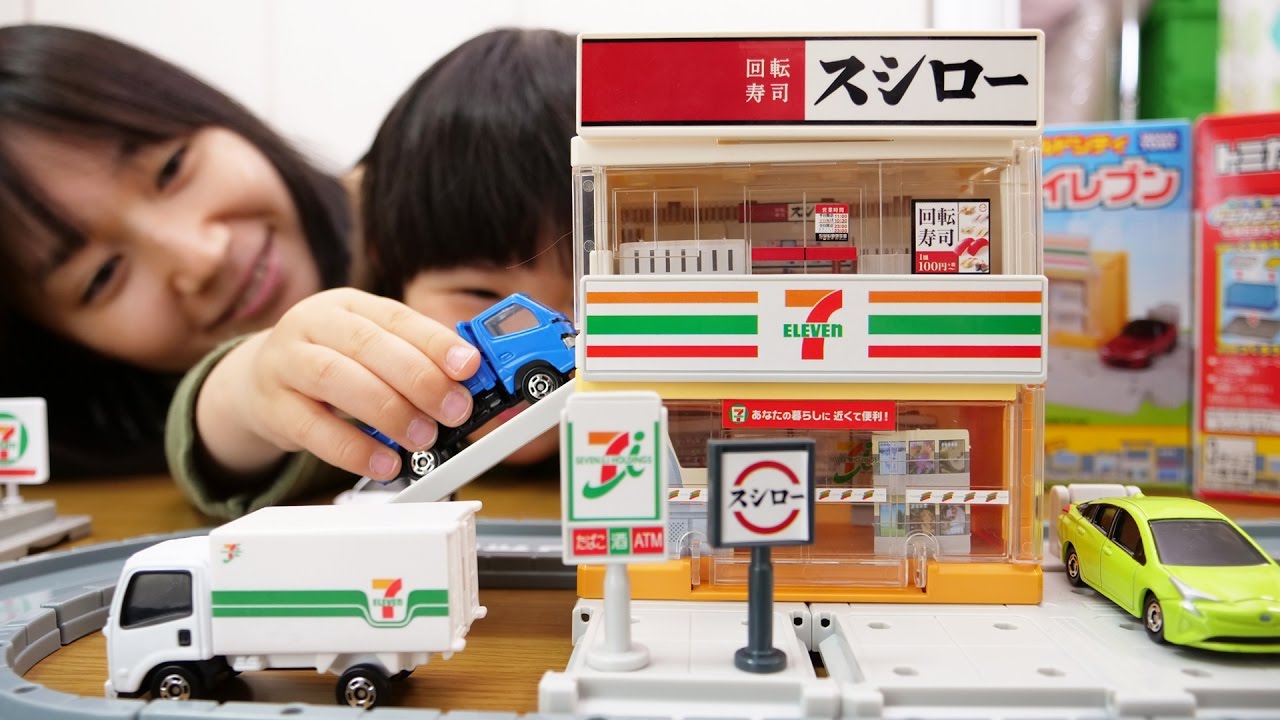 トミカビルドシティ セブンイレブン＆スシロー Build a City Seven