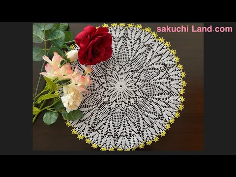 レース編みドイリー/かぎ針編みの編み方【日本語字幕付き】55. - YouTube