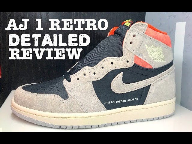 Air Jordan 1 SP19 High OG Retro Hyper Crimson Sneaker Detailed