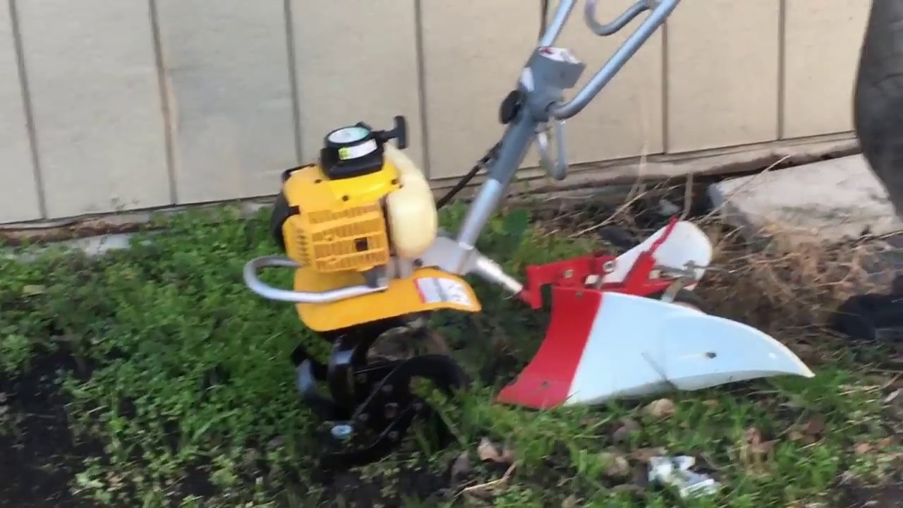RYOBI 畝立て付 2スト エンジン耕運機 RCVK-4200 使ってみました - YouTube