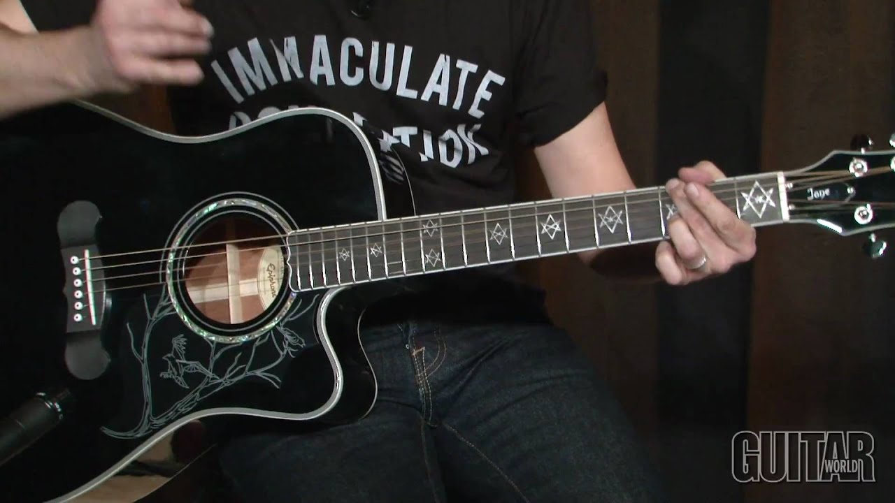 Epiphone Dave Navarro Signature Acoustic Guitar - YouTube