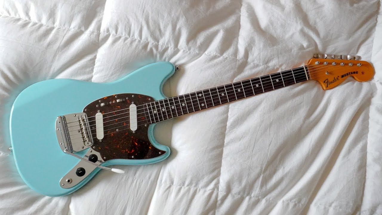 2006 Fender MIJ MG-69 Mustang Sonic Blue - YouTube