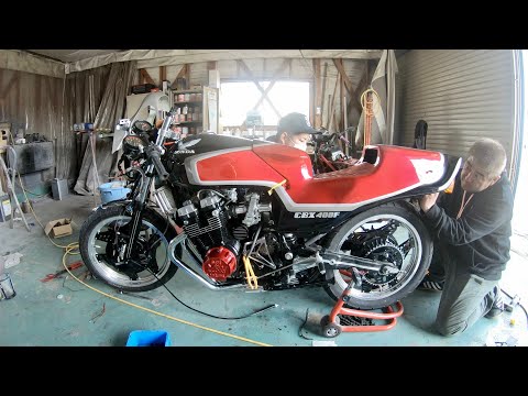 CBX400F シングルシート固定カラー作成!!」 - YouTube
