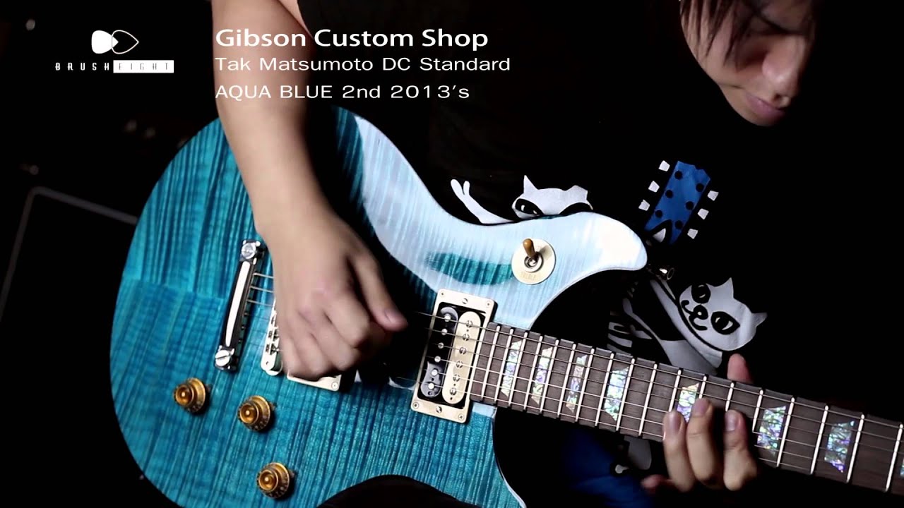 Brusheight】Gibson Custom Shop Tak Matsumoto DC Standard AQUA BLUE
