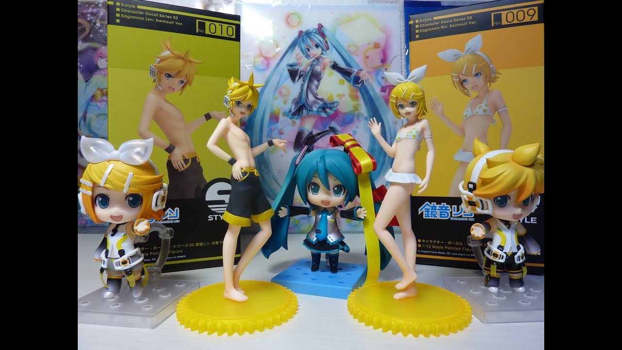 S-STYLE 鏡音レン 水着Ver. レビュー&ぷちミクコーナー！ - YouTube