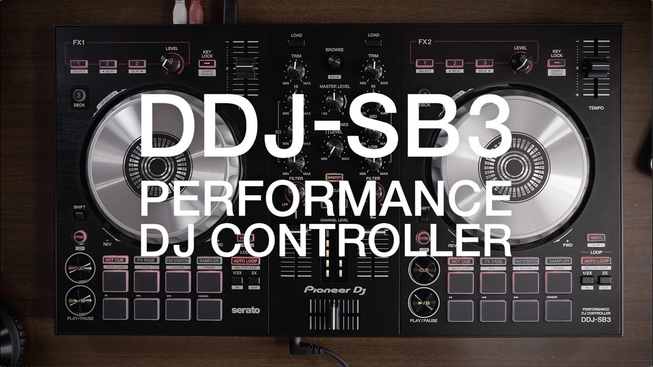 Pioneer DDJ-SB3 Serato DJ Controller with Decksaver Cover