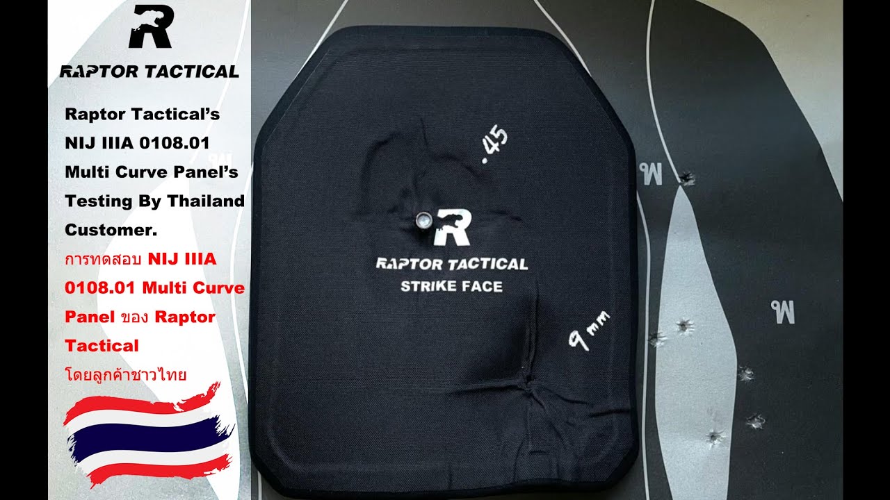 Raptor Tactical's NIJ IIIA 0108.01 Ballistic Panel Testing By