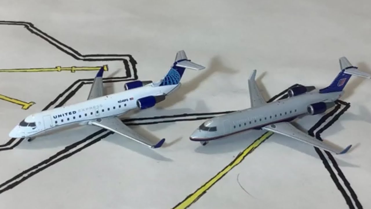 Gemini Jets 1/400 United Express CRJ-200 Retro Review - YouTube