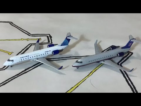 Gemini Jets 1/400 United Express CRJ-200 Retro Review - YouTube