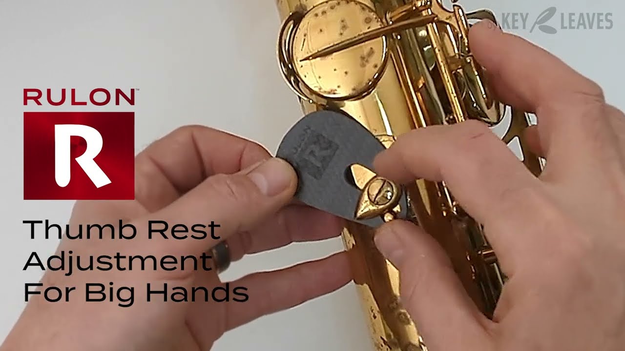 How to use RULON ergonomic saxophone rest with large hands - YouTube