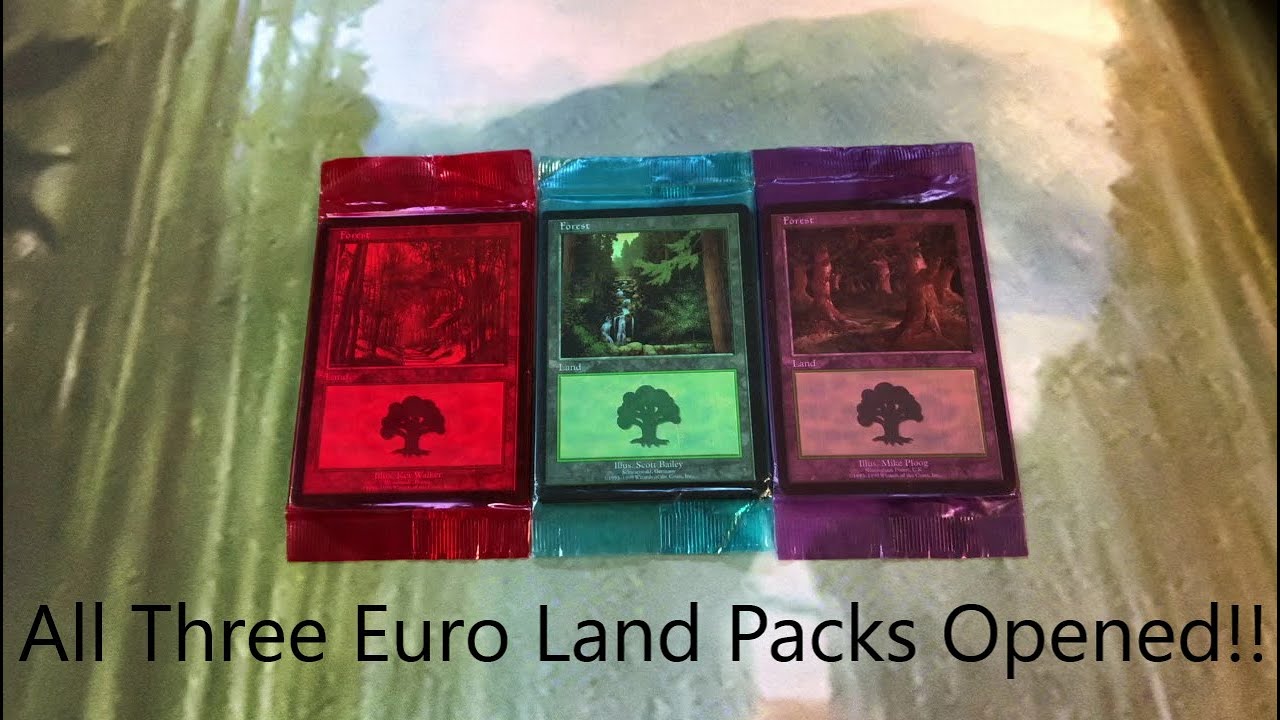 MTG All Three Rare Euro Land Packs Opening!! First Time on YouTube
