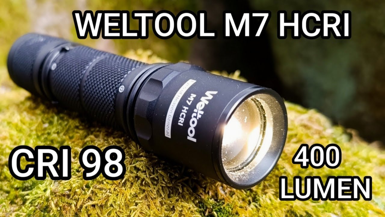 Weltool M7 HCRI Led Taschenlampe 400 Lumen Review Test Flashlight