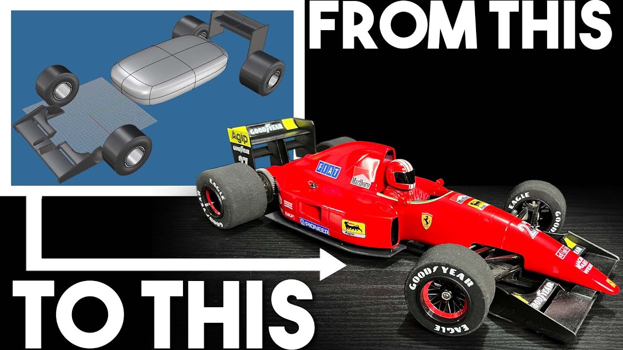 自作RCカーボディ 製作 フェラーリ F1 - Creating my own RC car body