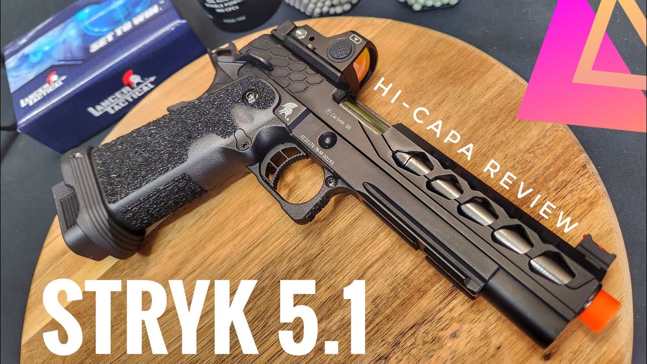 AIRSOFT REVIEW: 5.1 HI-CAPA GBB Pistol - Lancer Tactical - YouTube