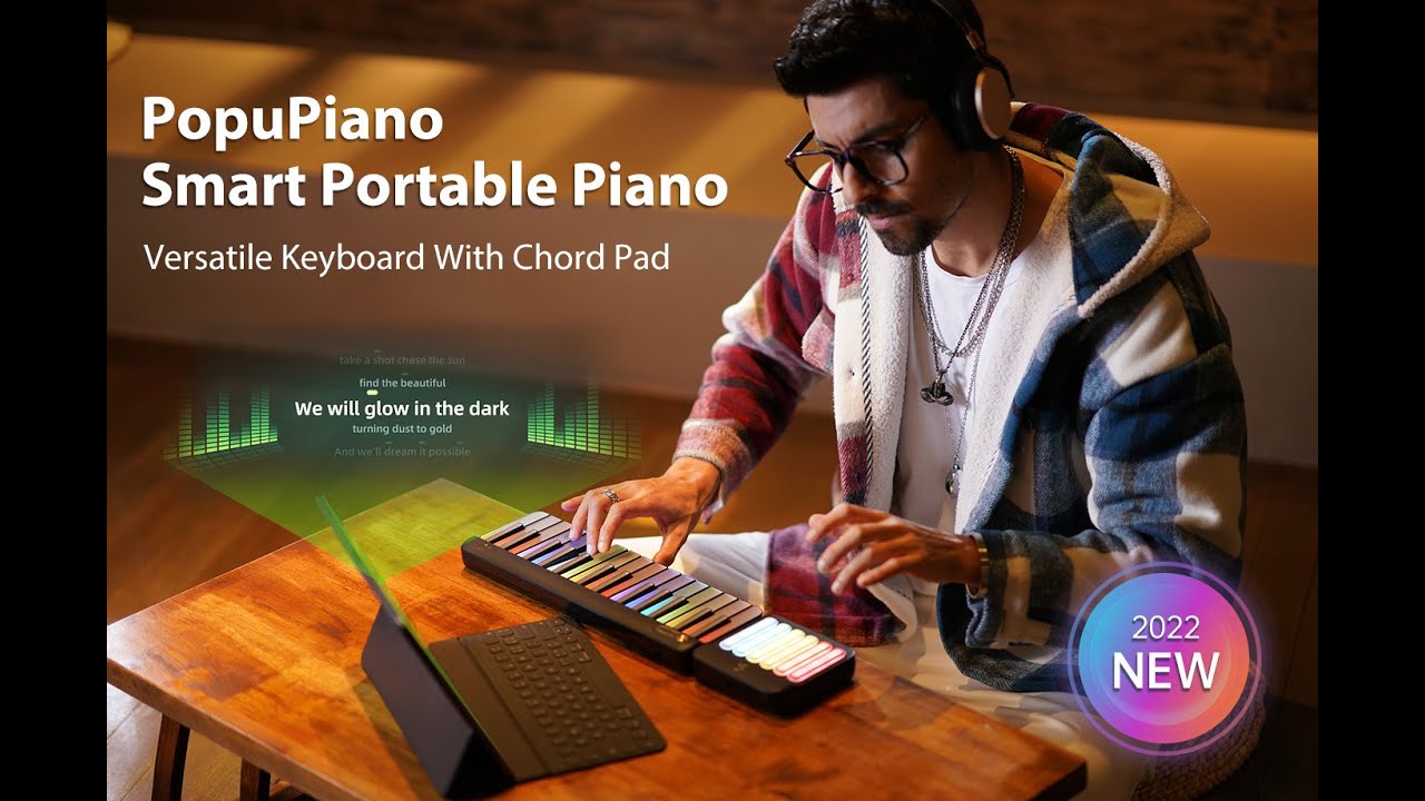 PopuPiano Smart Portable Keyboard Piano with Chord Pad | StackSocial