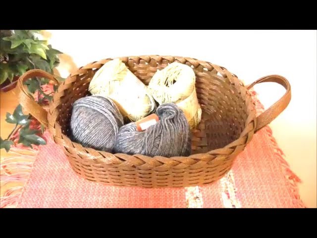 ペーパークラフトバンドで作る 横持ち手のかご Craft band - YouTube