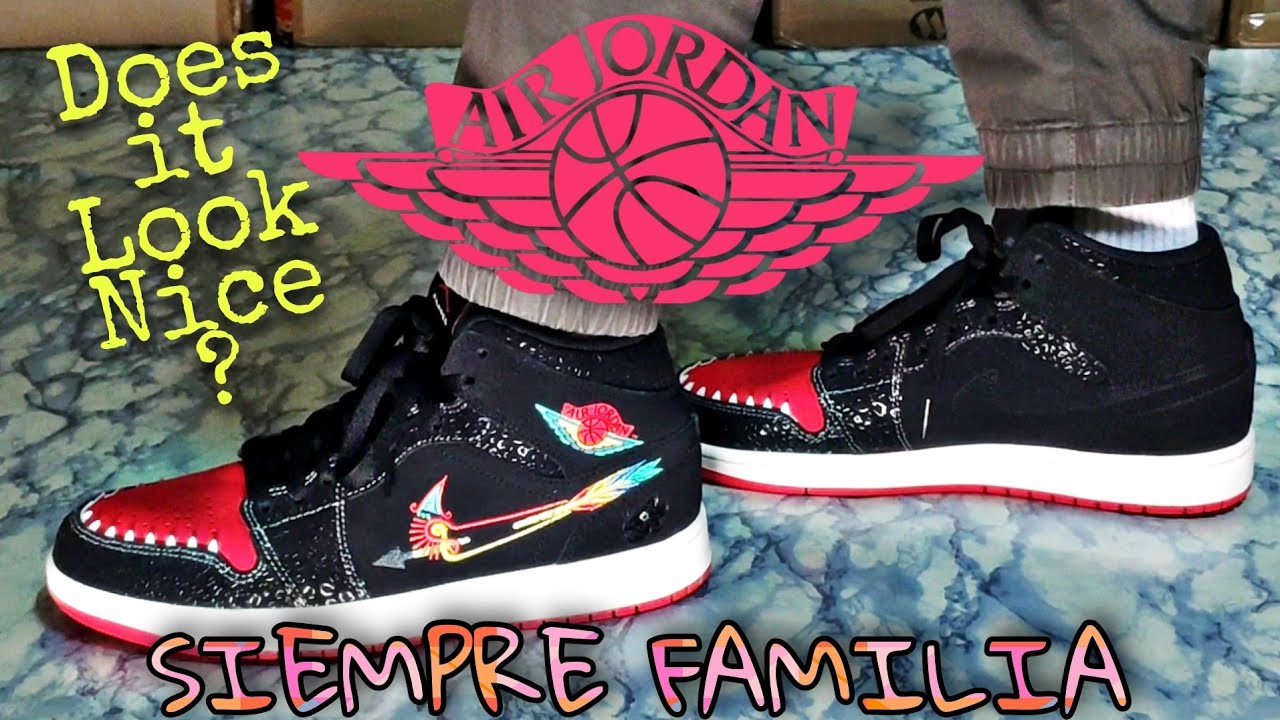 Air Jordan 1 Mid Siempre Familia Unboxing and on feet Review - YouTube