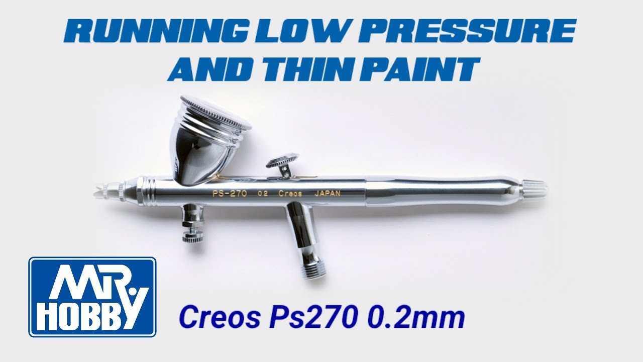 Testing the Creos ps270 at low pressure thin paint - YouTube