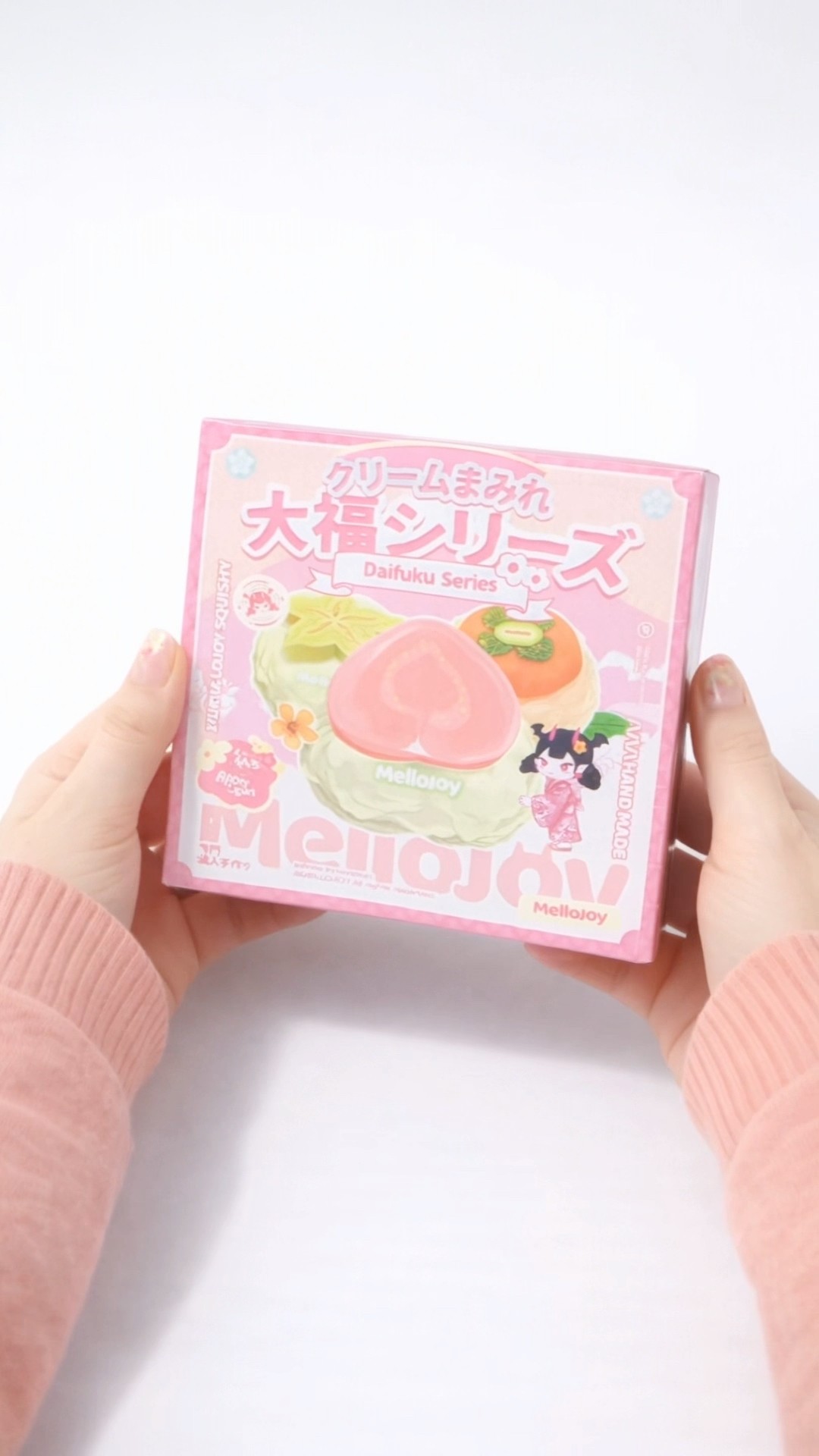 メロジョイ（Mellojoy）スクイーズのランダム大福シリーズのイチゴ