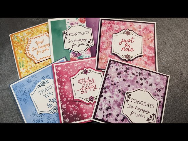 Quick and easy cards with Bright Borders stamps, and To The Point