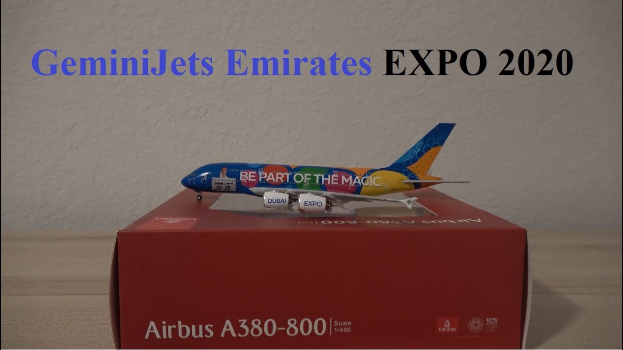 STUNNING GeminiJets Emirates A380 EXPO 2020 Model Unboxing