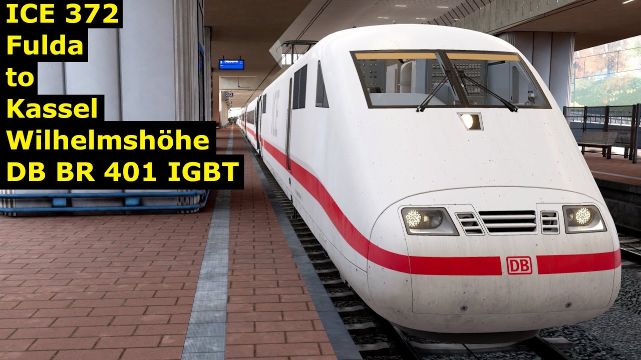 ICE1 IGBT - ICE 372 - Fulda to Kassel Wilhelmshöhe - DB BR 401