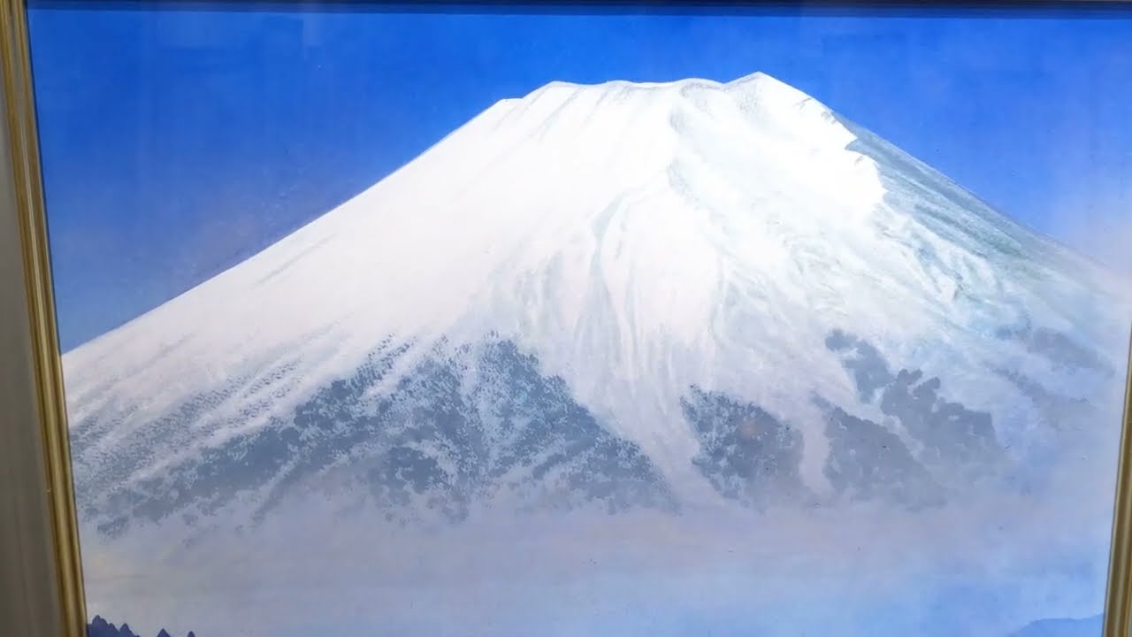 日本画の絵画で神崎淳が描いた富士山の和の絵「不二」を通販で販売