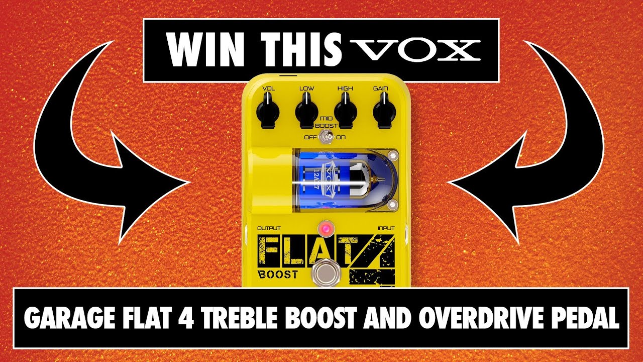 Win a Vox Tone Garage Flat 4 Treble Boost and Overdrive Pedal with